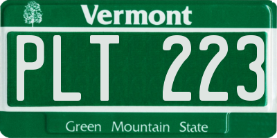VT license plate PLT223