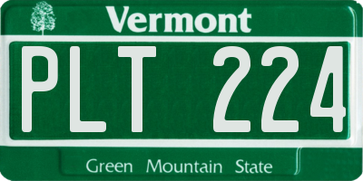 VT license plate PLT224
