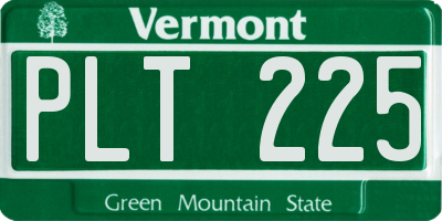 VT license plate PLT225