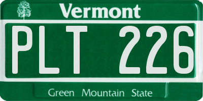 VT license plate PLT226