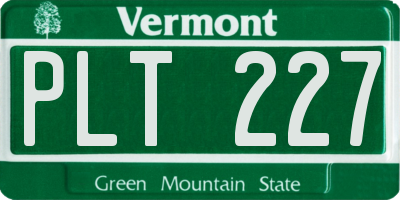 VT license plate PLT227