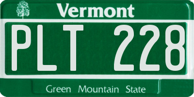 VT license plate PLT228