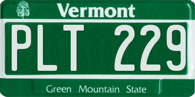 VT license plate PLT229