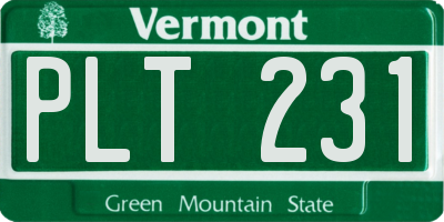 VT license plate PLT231