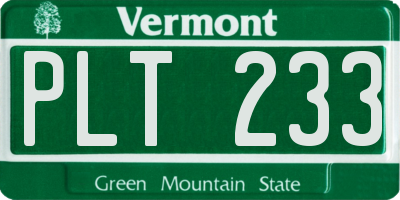 VT license plate PLT233