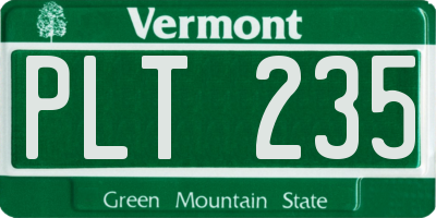 VT license plate PLT235