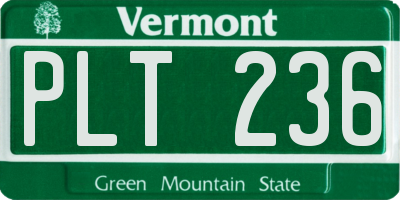 VT license plate PLT236