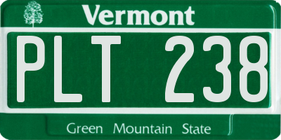 VT license plate PLT238
