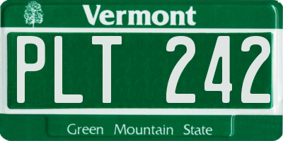 VT license plate PLT242