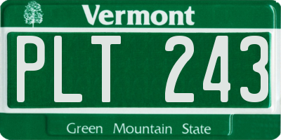 VT license plate PLT243