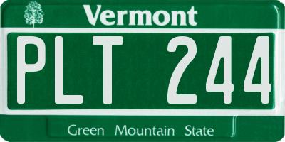 VT license plate PLT244