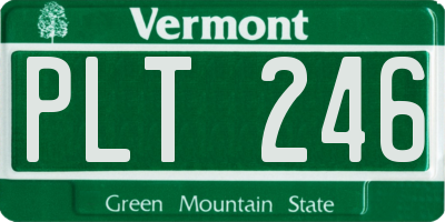 VT license plate PLT246
