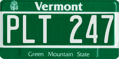 VT license plate PLT247