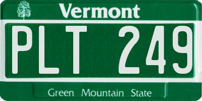 VT license plate PLT249
