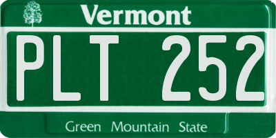 VT license plate PLT252