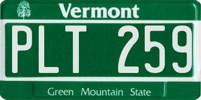 VT license plate PLT259