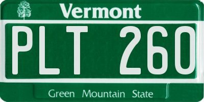 VT license plate PLT260