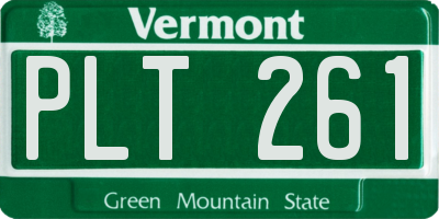 VT license plate PLT261