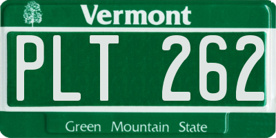 VT license plate PLT262