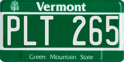 VT license plate PLT265