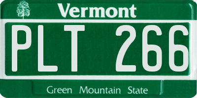 VT license plate PLT266