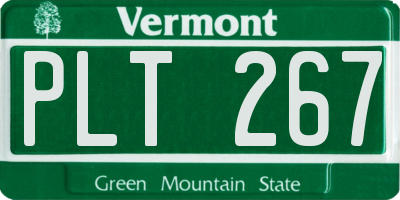 VT license plate PLT267