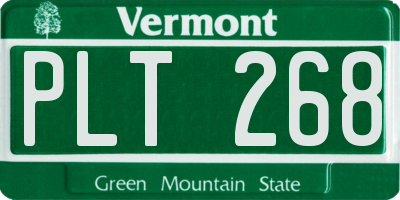 VT license plate PLT268
