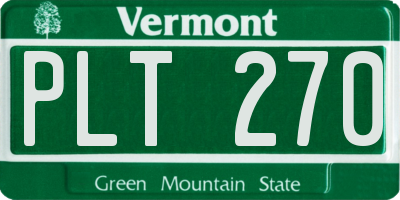 VT license plate PLT270
