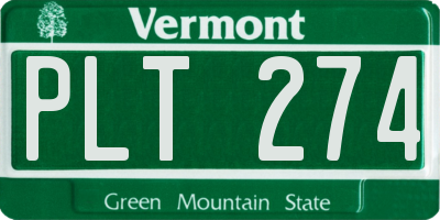 VT license plate PLT274