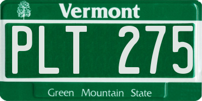 VT license plate PLT275