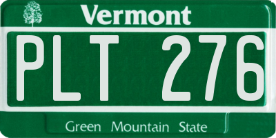 VT license plate PLT276