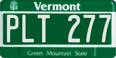 VT license plate PLT277