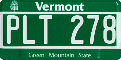 VT license plate PLT278