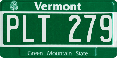 VT license plate PLT279