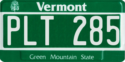 VT license plate PLT285