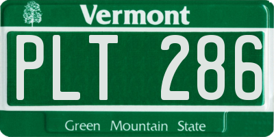 VT license plate PLT286