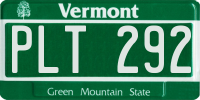 VT license plate PLT292