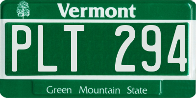 VT license plate PLT294