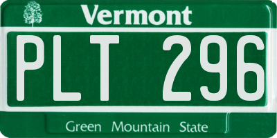 VT license plate PLT296