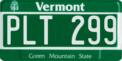 VT license plate PLT299