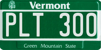 VT license plate PLT300