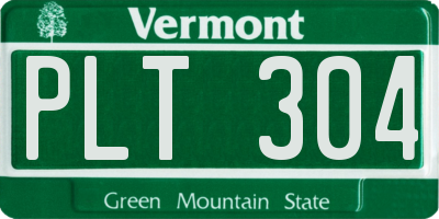 VT license plate PLT304