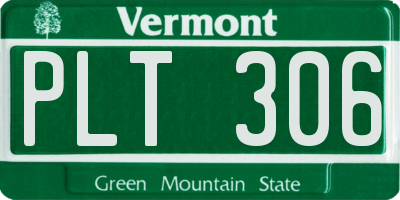 VT license plate PLT306