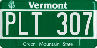VT license plate PLT307