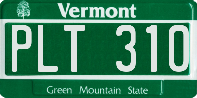 VT license plate PLT310