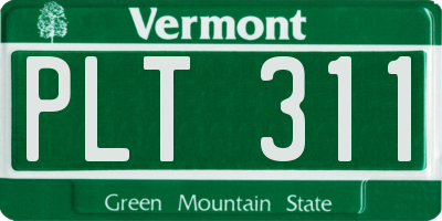 VT license plate PLT311