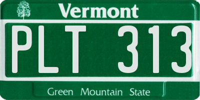 VT license plate PLT313