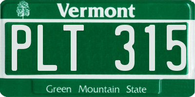 VT license plate PLT315