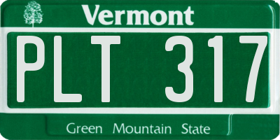 VT license plate PLT317