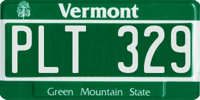 VT license plate PLT329